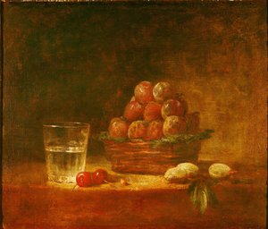 Stilleben med frugt og et glas, 1759